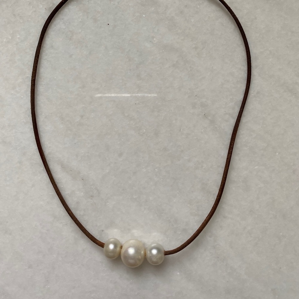 Wendy Mignot Three Pearl Freshwater Necklace